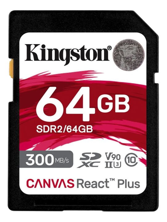 Kingston Canvas React Plus SDXC UHS-II Memory Card 64GB 300MB/s i gruppen HJEMMEELEKTRONIK / Lagringsmedier / Hukommelseskort / SD/SDHC/SDXC hos TP E-commerce Nordic AB (C16908)