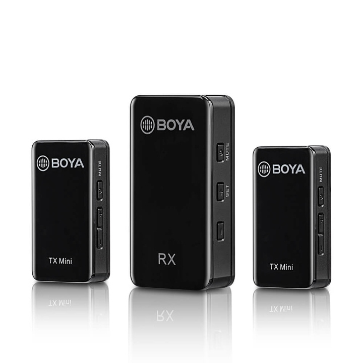 BOYA Trådløs mikrofon x2 BY-XM6-S2 Mini 3,5mm i gruppen COMPUTERTILBEHØR / Computer Tilbehør / Mikrofoner hos TP E-commerce Nordic AB (C16999)