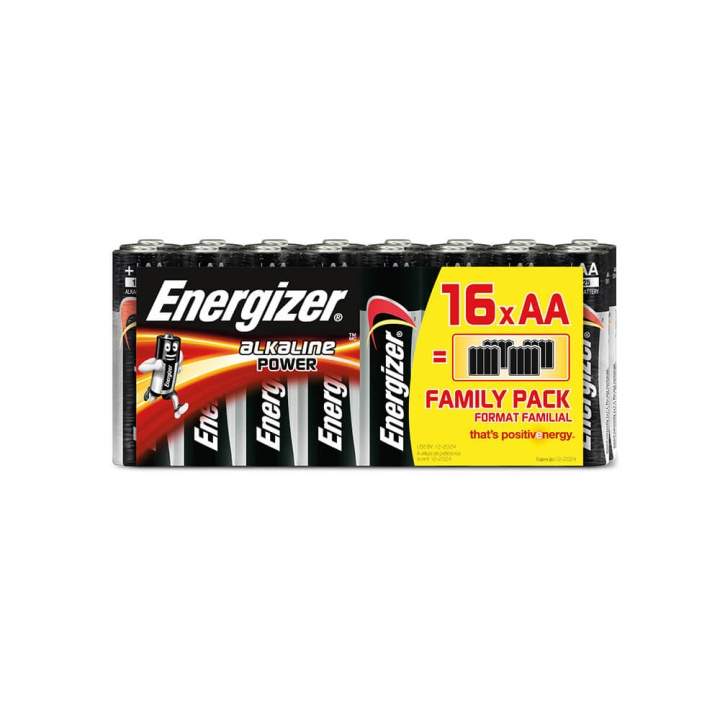 Energizer Batteri AA/LR6 Alkaline Power 16-pak i gruppen HJEMMEELEKTRONIK / Batterier og opladere / Batterier / AA hos TP E-commerce Nordic AB (C17045)