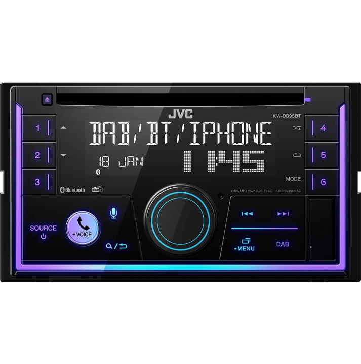 JVC Bil HiFi KW-DB95BT i gruppen BIL / Bil lyd & multimedia / CD / DVD-afspiller hos TP E-commerce Nordic AB (C17048)