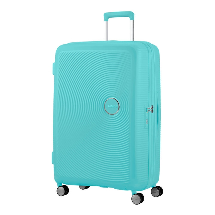 American Tourister Kuffert Soundbox Spinner Expanderbar 77 cm Turkis i gruppen SPORT, FRITID & HOBBY / Rejsetilbehør / Rejsetasker hos TP E-commerce Nordic AB (C17059)