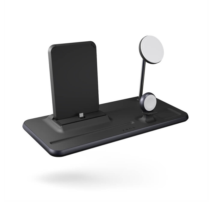 Zens Trådløs Oplader 4-i-1 Magnetisk + Ur + iPad i gruppen SMARTPHONES & TABLETS / Opladere og kabler / Trådløs Qi oplader hos TP E-commerce Nordic AB (C17099)