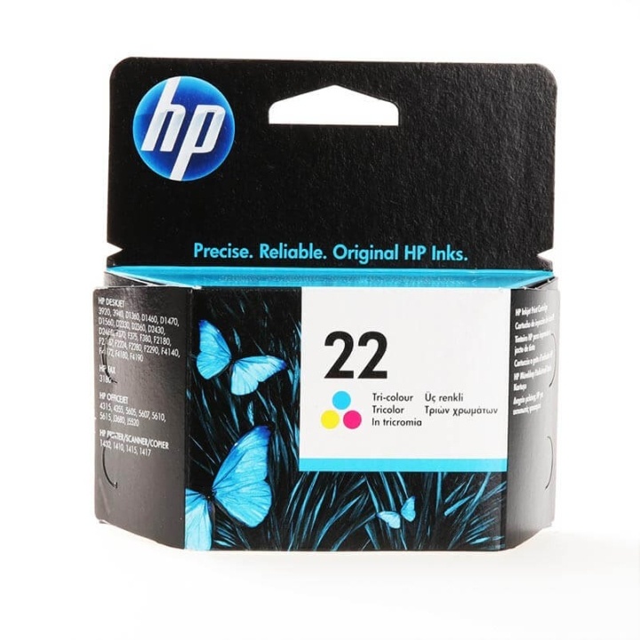 HP Blæk C9352AE 22 Tri-colour Cyan Magenta Gul i gruppen COMPUTERTILBEHØR / Printere og tilbehør / Blæk og toner / Blækpatroner / HP hos TP E-commerce Nordic AB (C17283)