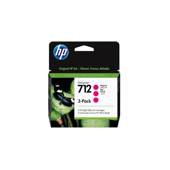 HP Blæk 3ED78A 712 3-pak Magenta i gruppen COMPUTERTILBEHØR / Printere og tilbehør / Blæk og toner / Blækpatroner / HP hos TP E-commerce Nordic AB (C17344)