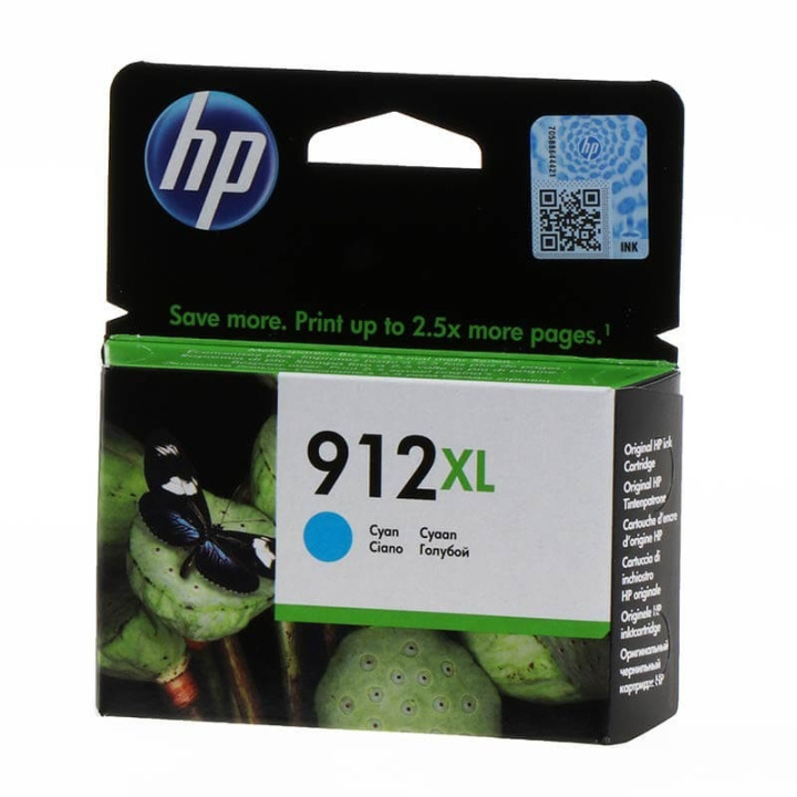 HP Blæk 3YL81AE 912XL Cyan i gruppen COMPUTERTILBEHØR / Printere og tilbehør / Blæk og toner / Blækpatroner / HP hos TP E-commerce Nordic AB (C17360)