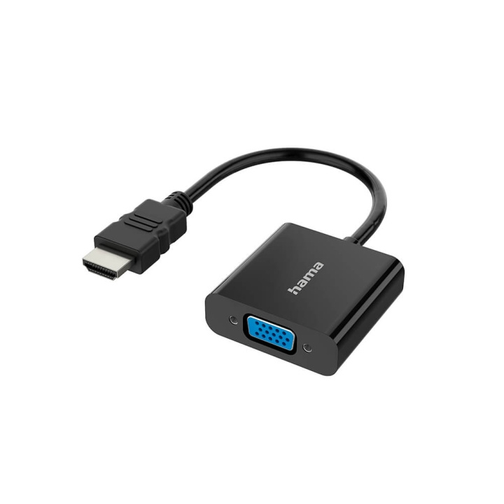 Hama Adapter HDMI-VGA Full-HD 1080p Sort i gruppen COMPUTERTILBEHØR / Kabler og adaptere / VGA / Adaptere hos TP E-commerce Nordic AB (C17468)