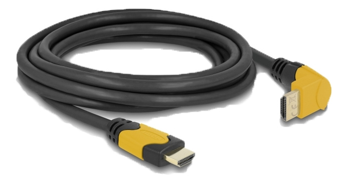 Delock High Speed HDMI cable male straight to male 90° upwards angled i gruppen HJEMMEELEKTRONIK / Kabler og adaptere / HDMI / Kabler hos TP E-commerce Nordic AB (C17502)