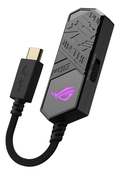 ASUS ROG Clavis USB-C to 3.5mm DAC w/noise cancelling i gruppen COMPUTERTILBEHØR / Computer Tilbehør / Eksternt lydkort hos TP E-commerce Nordic AB (C17568)