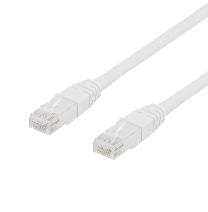 DELTACO U/UTP Cat6 patchkabel, LSZH, 1m, vit i gruppen COMPUTERTILBEHØR / Kabler og adaptere / Netværkskabler / Cat6 hos TP E-commerce Nordic AB (C17619)