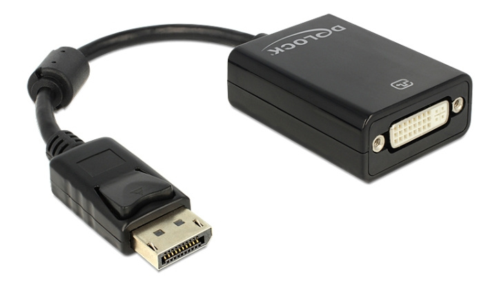 Delock Adapter Displayport 1.1 male > DVI female Passive black i gruppen COMPUTERTILBEHØR / Kabler og adaptere / DisplayPort / Adaptere hos TP E-commerce Nordic AB (C17647)