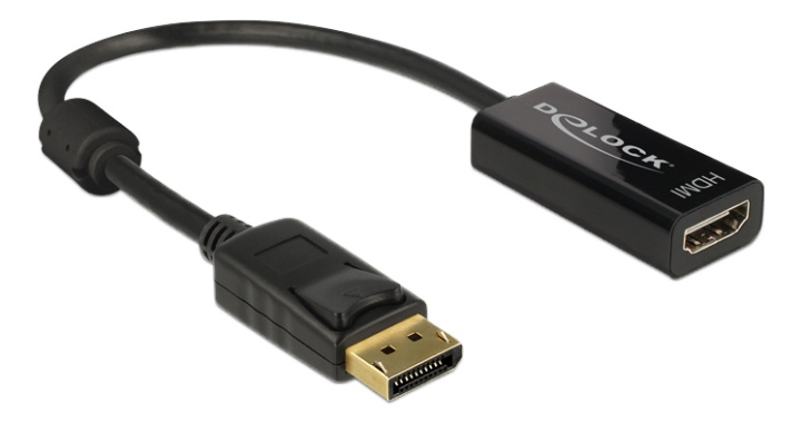 Delock Adapter Displayport 1.2 male to HDMI female, 4K, passive, black i gruppen COMPUTERTILBEHØR / Kabler og adaptere / DisplayPort / Adaptere hos TP E-commerce Nordic AB (C17649)