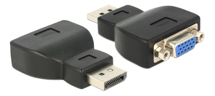 Delock Adapter Displayport 1.1 male > VGA female black i gruppen COMPUTERTILBEHØR / Kabler og adaptere / DisplayPort / Adaptere hos TP E-commerce Nordic AB (C17669)