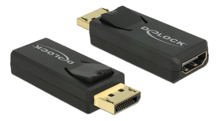 DeLOCK Videoadapter DisplayPort / HDMI Sort i gruppen COMPUTERTILBEHØR / Kabler og adaptere / DisplayPort / Adaptere hos TP E-commerce Nordic AB (C17670)