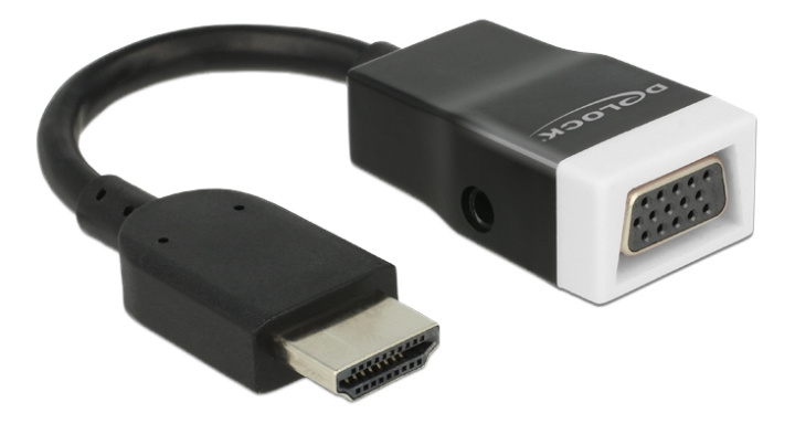 Delock Adapter HDMI-A male > VGA female with Audio i gruppen COMPUTERTILBEHØR / Kabler og adaptere / VGA / Adaptere hos TP E-commerce Nordic AB (C17671)