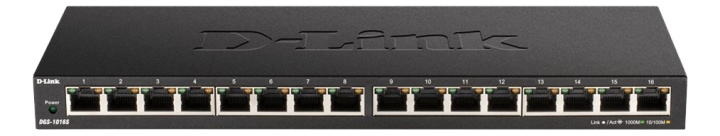 D-Link 16-Port 10/100/1000Mbps Unmanaged Gigabit Ethernet Switch i gruppen COMPUTERTILBEHØR / Netværk / Switches / 10/100/1000Mbps hos TP E-commerce Nordic AB (C17782)