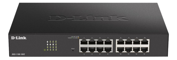 D-Link 16-Port Gigabit Smart Managed Switch i gruppen COMPUTERTILBEHØR / Netværk / Switches hos TP E-commerce Nordic AB (C17785)