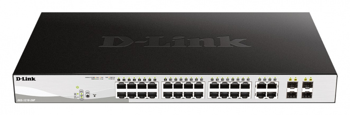 D-Link netværksswitch, Layer 2, 10/100/1000Mbps, 24xRJ45, 4xSFP, PoE, i gruppen COMPUTERTILBEHØR / Netværk / Switches hos TP E-commerce Nordic AB (C17789)