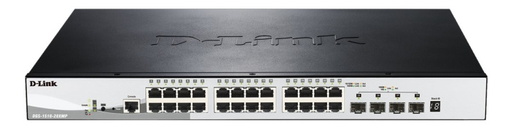 D-LINK SmartPro DGS-1510-28XMP - Switch - L3 - Administrerad i gruppen COMPUTERTILBEHØR / Netværk / Switches / 10/100/1000Mbps hos TP E-commerce Nordic AB (C17793)