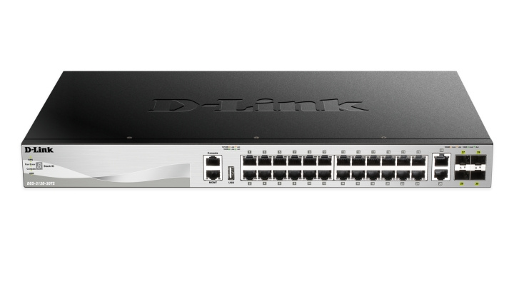 D-Link 24-port Managed gigabit switchm, L3, 4x Gigabit SFP+, silver i gruppen COMPUTERTILBEHØR / Netværk / Switches / 10/100/1000Mbps hos TP E-commerce Nordic AB (C17802)