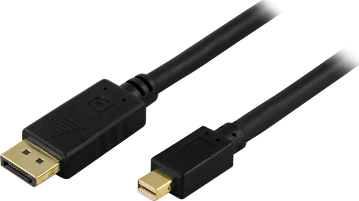 DELTACO DisplayPort til Mini DisplayPort monitorkabel, 20-pin han-han, Svart i gruppen COMPUTERTILBEHØR / Kabler og adaptere / DisplayPort / Kabler hos TP E-commerce Nordic AB (C17839)