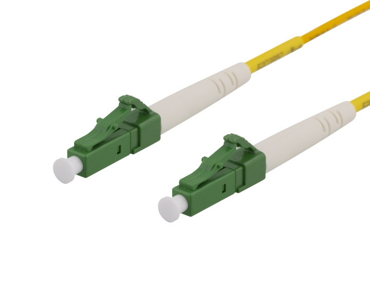 DELTACO OS2 fiber cable LC - LC, simplex, singlemode, APC, 9/125, 10m i gruppen COMPUTERTILBEHØR / Kabler og adaptere / Netværkskabler / Fiberkabling hos TP E-commerce Nordic AB (C17927)