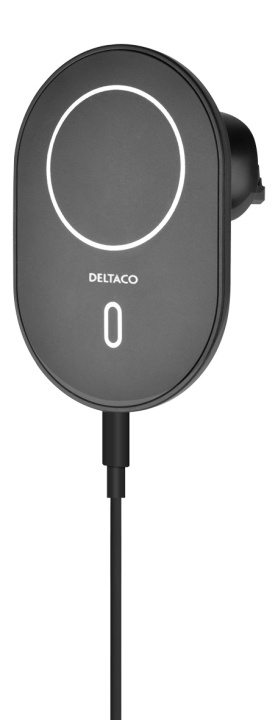 DELTACO wireless car charger, magnet, compatible with iPhone 12/13/14 i gruppen SMARTPHONES & TABLETS / Opladere og kabler / Trådløs Qi oplader hos TP E-commerce Nordic AB (C17987)