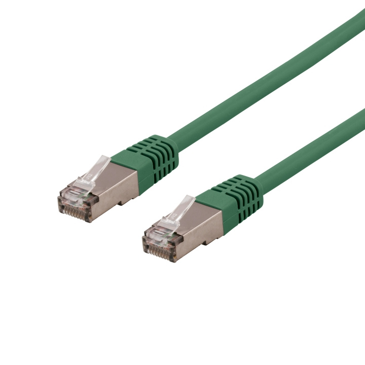 DELTACO S/FTP Cat6 patchkabel, LSZH, 0,3m, Green i gruppen COMPUTERTILBEHØR / Kabler og adaptere / Netværkskabler / Cat6 hos TP E-commerce Nordic AB (C17995)