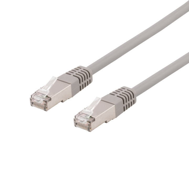 DELTACO S/FTP Cat6 patchkabel, LSZH, 0,3m, grå i gruppen COMPUTERTILBEHØR / Kabler og adaptere / Netværkskabler / Cat6 hos TP E-commerce Nordic AB (C17996)