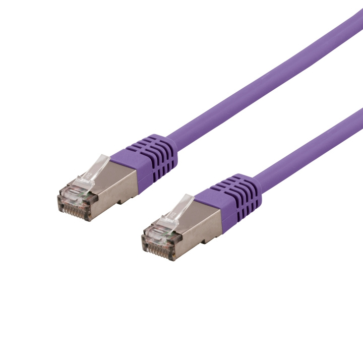 DELTACO S/FTP Cat6 patchkabel, LSZH, 0,3m, purple i gruppen COMPUTERTILBEHØR / Kabler og adaptere / Netværkskabler / Cat6 hos TP E-commerce Nordic AB (C17998)