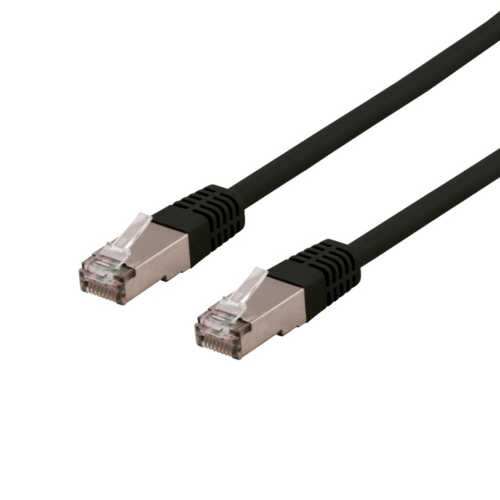 DELTACO S/FTP Cat6 patchkabel, LSZH, 0,3m, Black i gruppen COMPUTERTILBEHØR / Kabler og adaptere / Netværkskabler / Cat6 hos TP E-commerce Nordic AB (C18001)