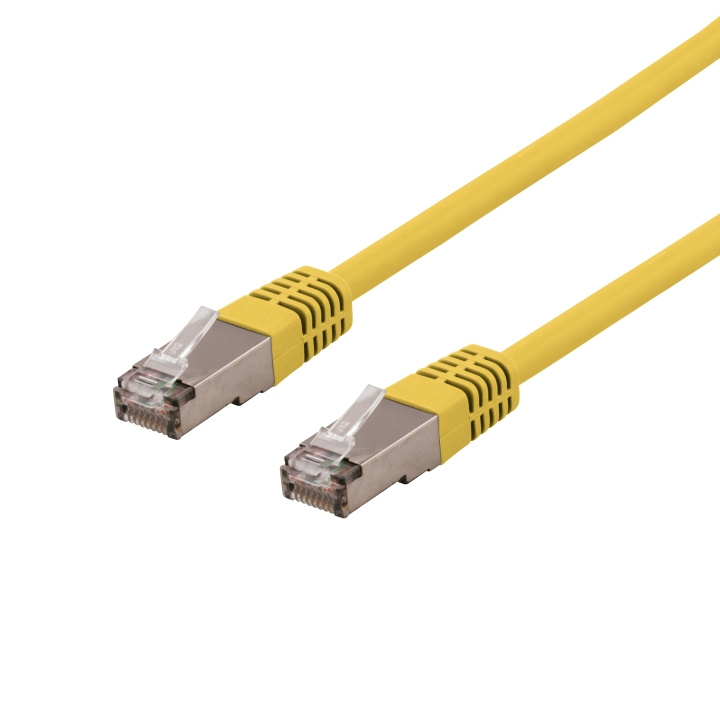 DELTACO S/FTP Cat6 patchkabel, LSZH, 0,5m, Yellow i gruppen COMPUTERTILBEHØR / Kabler og adaptere / Netværkskabler / Cat6 hos TP E-commerce Nordic AB (C18007)