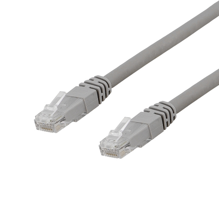 DELTACO U/UTP Cat6a patchkabel, LSZH, 0,3M, Grey i gruppen COMPUTERTILBEHØR / Kabler og adaptere / Netværkskabler / Cat6 hos TP E-commerce Nordic AB (C18138)