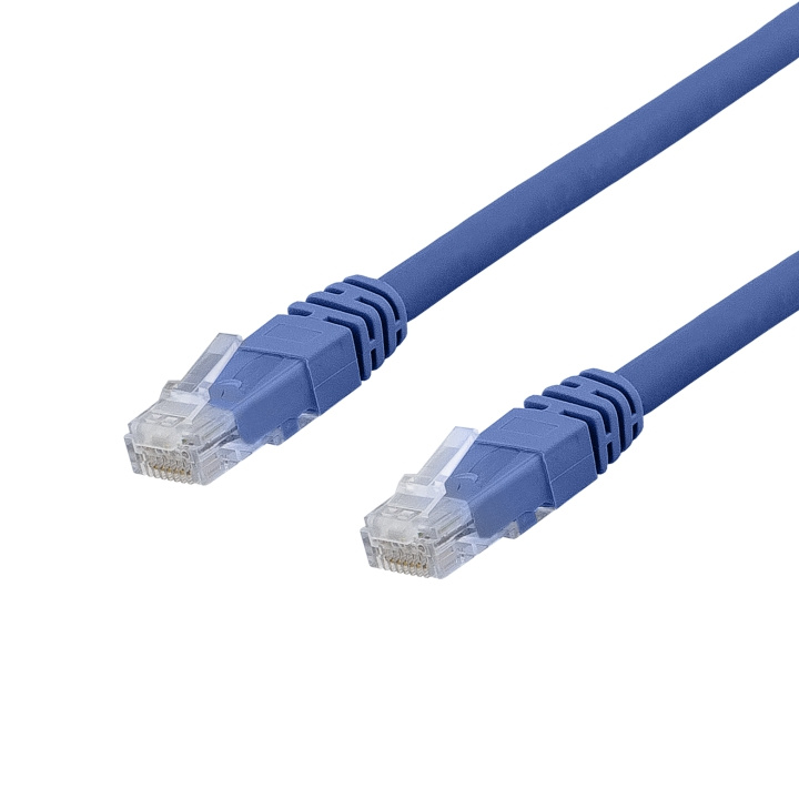 DELTACO U/UTP Cat6a patchkabel, LSZH, 0,3m, Blue i gruppen COMPUTERTILBEHØR / Kabler og adaptere / Netværkskabler / Cat6 hos TP E-commerce Nordic AB (C18139)