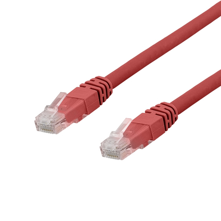 DELTACO U/UTP Cat6a patchkabel, LSZH, 0,3m, Red i gruppen COMPUTERTILBEHØR / Kabler og adaptere / Netværkskabler / Cat6 hos TP E-commerce Nordic AB (C18145)