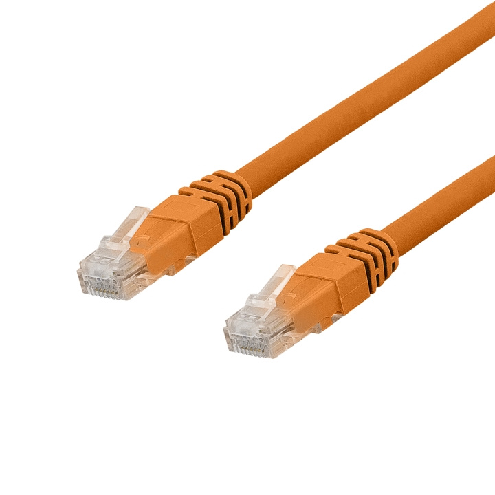 DELTACO U/UTP Cat6a patchkabel, LSZH, 0,5m, Orange i gruppen COMPUTERTILBEHØR / Kabler og adaptere / Netværkskabler / Cat6 hos TP E-commerce Nordic AB (C18157)