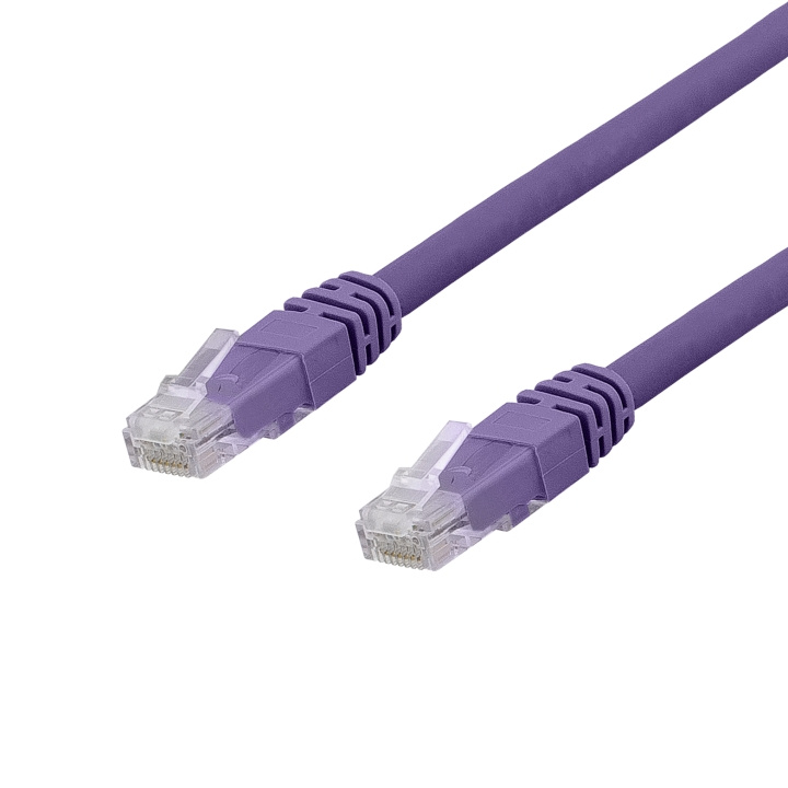 DELTACO U/UTP Cat6a patchkabel, LSZH, 0,5m, lilla i gruppen COMPUTERTILBEHØR / Kabler og adaptere / Netværkskabler / Cat6 hos TP E-commerce Nordic AB (C18158)