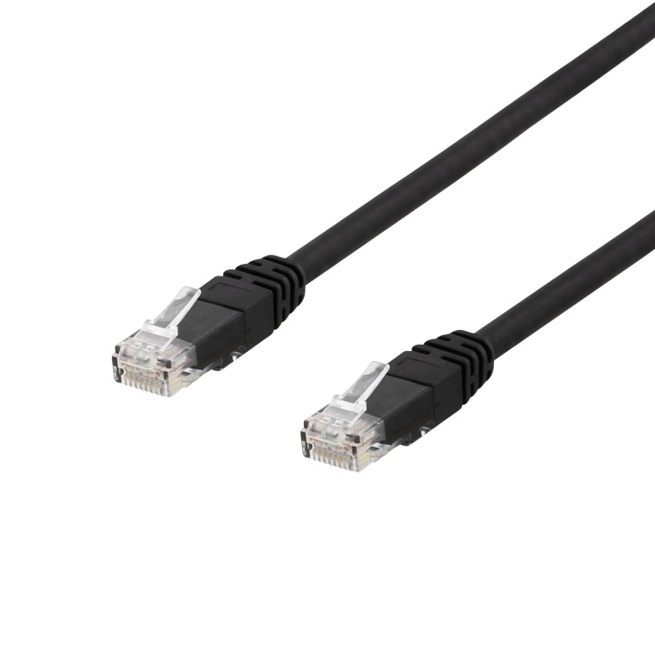 DELTACO U/UTP Cat6a patch cable, 0,5m, 500MHz, LSZH, black i gruppen COMPUTERTILBEHØR / Kabler og adaptere / Netværkskabler / Cat6 hos TP E-commerce Nordic AB (C18161)