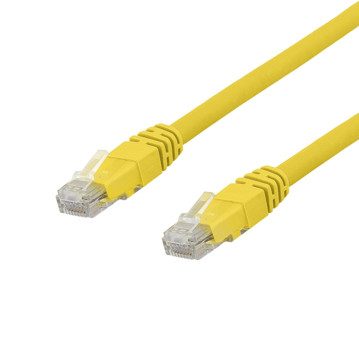 DELTACO U/UTP Cat6a patch cable, 1,5m, 500MHz, LSZH, yellow i gruppen COMPUTERTILBEHØR / Kabler og adaptere / Netværkskabler / Cat6 hos TP E-commerce Nordic AB (C18179)
