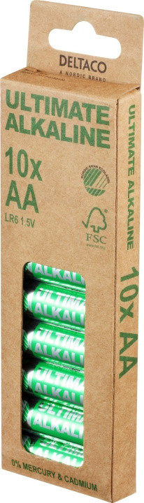 DELTACO Ultimate Alkaline AA-batteri, 10-pack i gruppen HJEMMEELEKTRONIK / Batterier og opladere / Batterier / AA hos TP E-commerce Nordic AB (C18281)