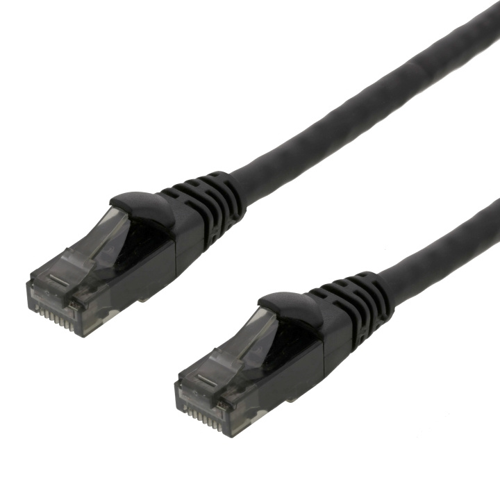 DELTACO High Flexible U/UTP Cat.6 patch cable, 24AWG, TPE, 0.5m, Black i gruppen COMPUTERTILBEHØR / Kabler og adaptere / Netværkskabler / Cat6 hos TP E-commerce Nordic AB (C18320)