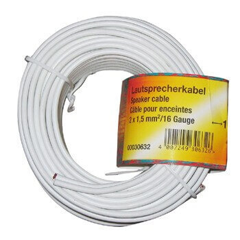 Hama Högtalarkabel 2x1.5mm2 25p Bulk Vit 10m i gruppen HJEMMEELEKTRONIK / Kabler og adaptere / Højttalerkabler hos TP E-commerce Nordic AB (C18464)