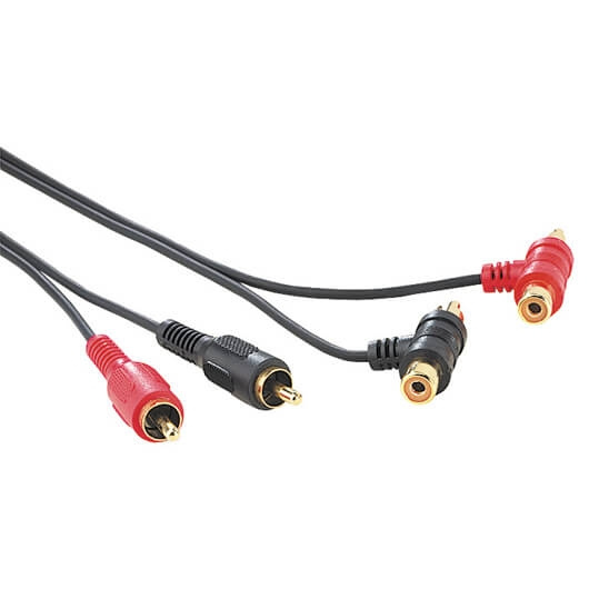 Hama Kabel 2xRCA-2xRCA T-Koppling Svart 1.5m i gruppen HJEMMEELEKTRONIK / Kabler og adaptere / RCA / Kabler hos TP E-commerce Nordic AB (C18473)