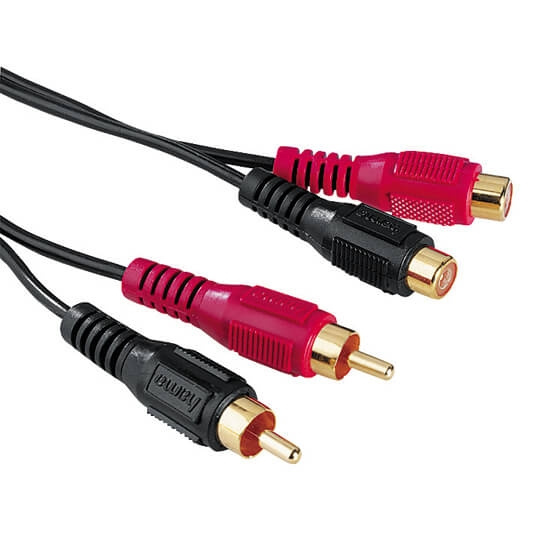 Hama Kabel 2xRCA-2xRCA Förlängning Svart 4m i gruppen HJEMMEELEKTRONIK / Kabler og adaptere / RCA / Kabler hos TP E-commerce Nordic AB (C18474)