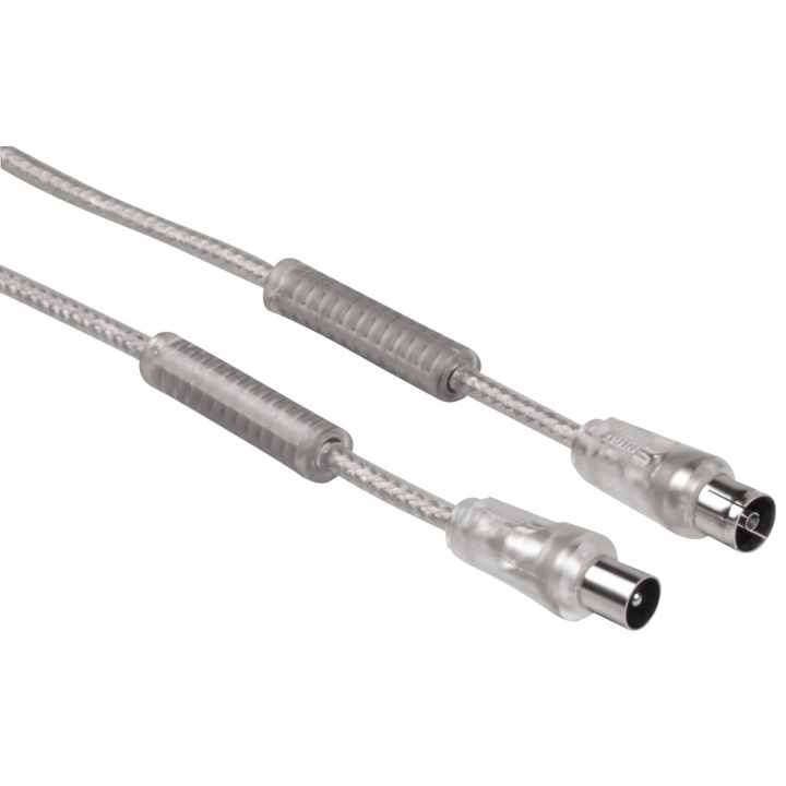 Hama Kabel Antenn 90dB Ferrit Transparent-Silver1.5m i gruppen HJEMMEELEKTRONIK / Kabler og adaptere / Antennekabler og tilbehør / Antenne kabler hos TP E-commerce Nordic AB (C18481)