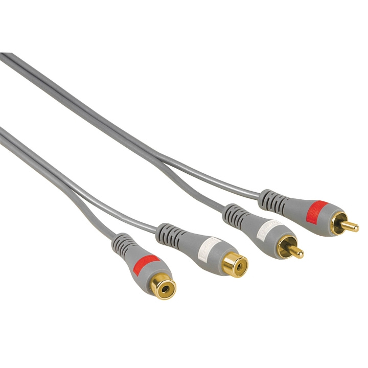 Hama Kabel 2xRCA- 2xRCA Förlängning Guld Svart 5m i gruppen HJEMMEELEKTRONIK / Kabler og adaptere / RCA / Kabler hos TP E-commerce Nordic AB (C18483)