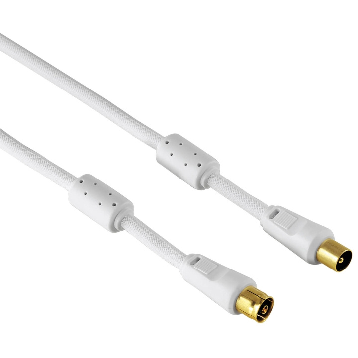 Hama Kabel Antenn 95dB Ferrit Guld Vit 3m i gruppen HJEMMEELEKTRONIK / Kabler og adaptere / Antennekabler og tilbehør / Antenne kabler hos TP E-commerce Nordic AB (C18485)