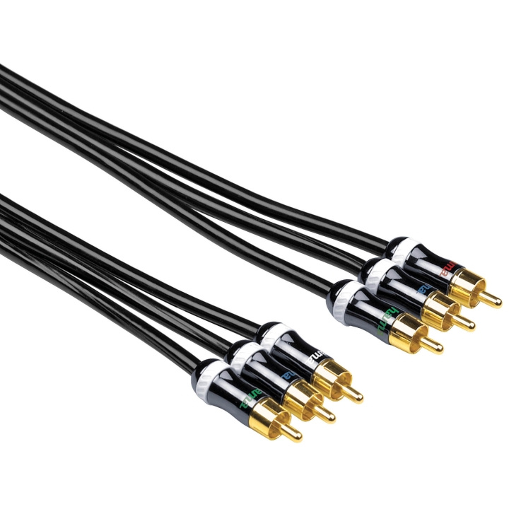Hama Kabel 3xRCA-3xRCA Guld Svart 1.5m i gruppen HJEMMEELEKTRONIK / Kabler og adaptere / RCA / Kabler hos TP E-commerce Nordic AB (C18486)
