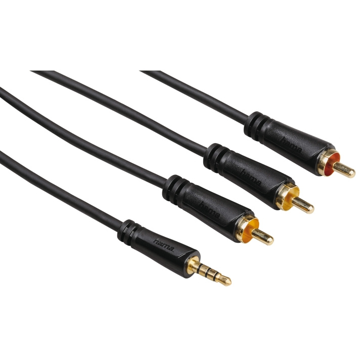 Hama Kabel 4pin 3,5mm-3xRCA Guld Svart 3m i gruppen HJEMMEELEKTRONIK / Kabler og adaptere / RCA / Kabler hos TP E-commerce Nordic AB (C18501)