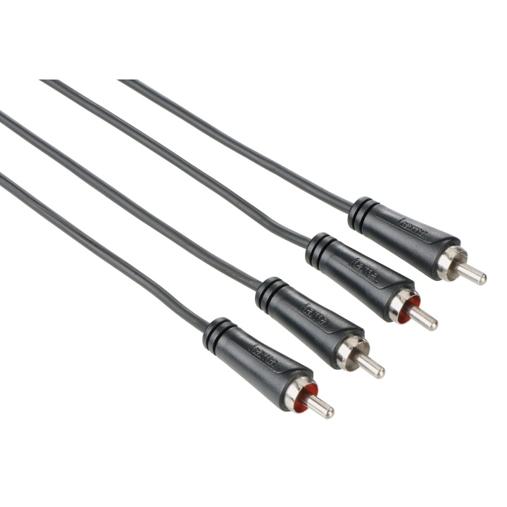 Hama Kabel Audio 2xRCA-2xRCA Svart 1.5m i gruppen HJEMMEELEKTRONIK / Kabler og adaptere / RCA / Kabler hos TP E-commerce Nordic AB (C18504)