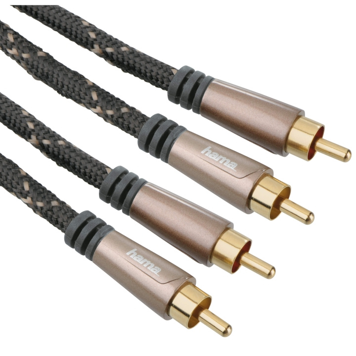 Hama Kabel Audio 2xRCA-2xRCA Pro Svart 1.5m i gruppen HJEMMEELEKTRONIK / Kabler og adaptere / RCA / Kabler hos TP E-commerce Nordic AB (C18513)